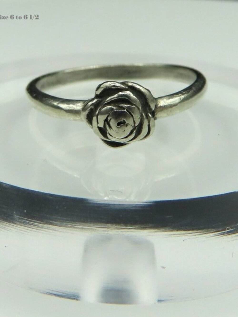 Sterling Silver Rings Set of 4 Size 6 to 6.5 - Picture 6 of 14